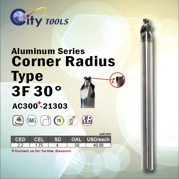 Aluminum Series Corner Radius  Type 3F 30°